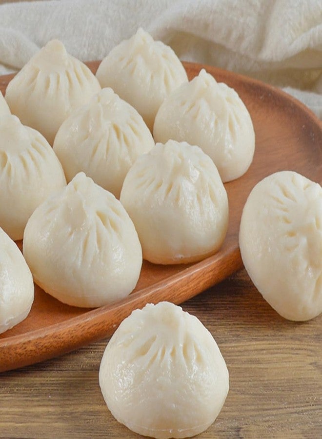 Alasum 5Pcs PVC Simulation Chinese Bao Buns, Realistic Steamed Bun Model with Wrinkle Design, Faux Food for Home Decor, Restaurant Display, Photography Prop, 2.16X2.16X1.41Inch - Image 2